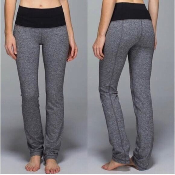 ❤️ Lululemon Straight up Pants , Heather deep coal, Size 4 B69 - Picture 1 of 10